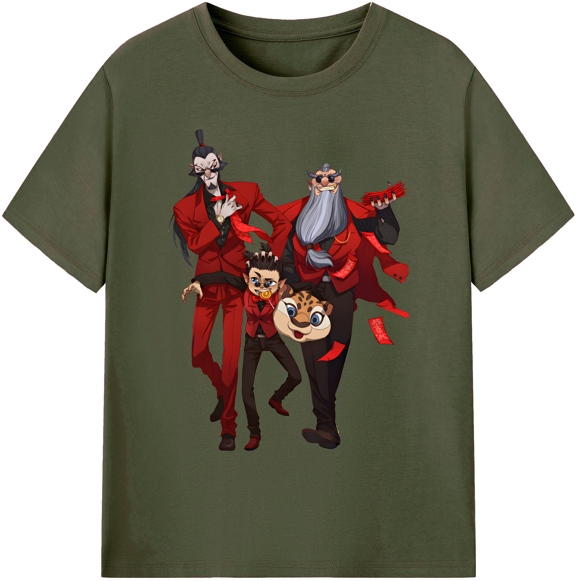 （画像用） Ne Zha 2 ナタ 魔童の大暴れ 綿100％ メンズ半袖Tシャツ｜肌触りやわらか＆通気性